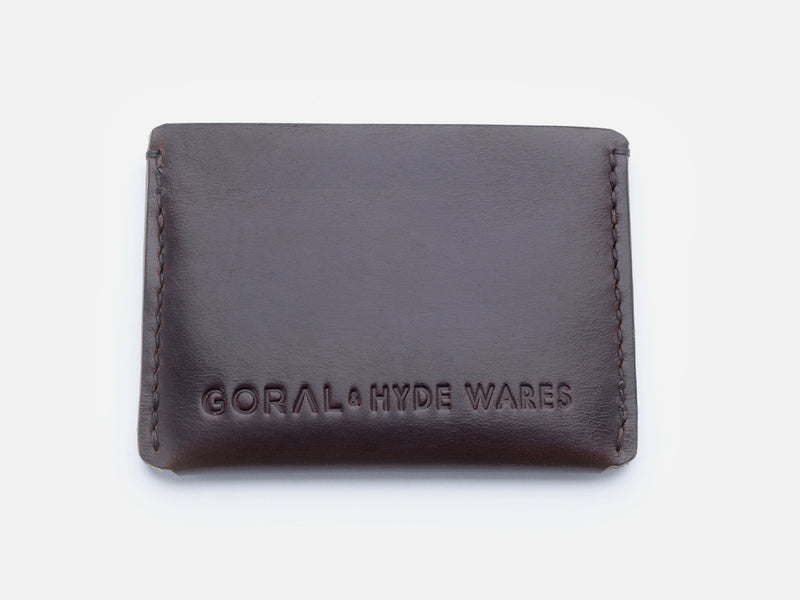 Horween Leather Dark Brown Card Holder