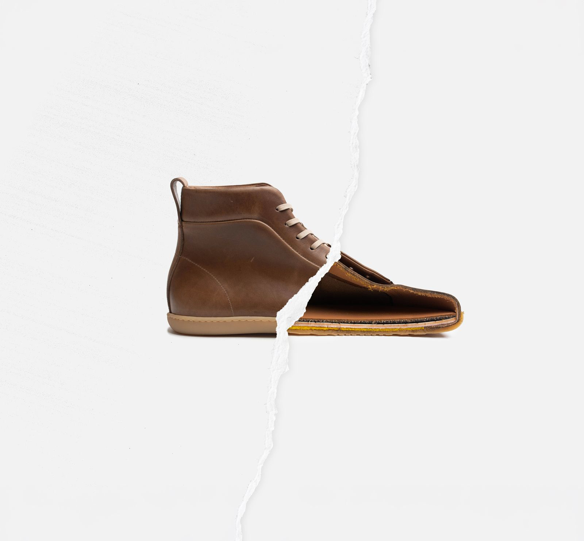 Inside the Barefoot High Top – cut-open view