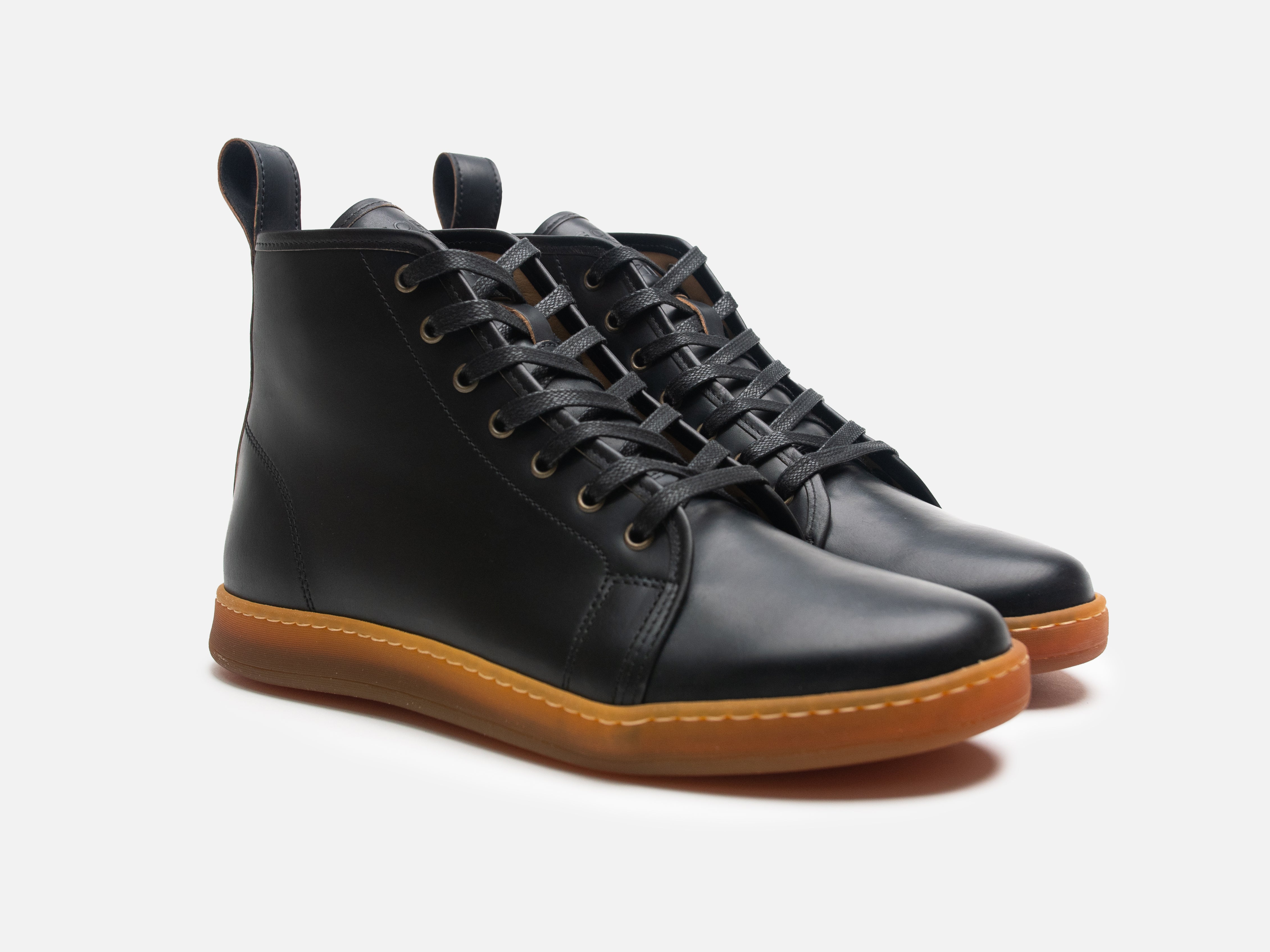 Rose Anvil X GORAL SMUGS High Top Sneaker 2.0 - Shell Cordovan Black - GORAL 