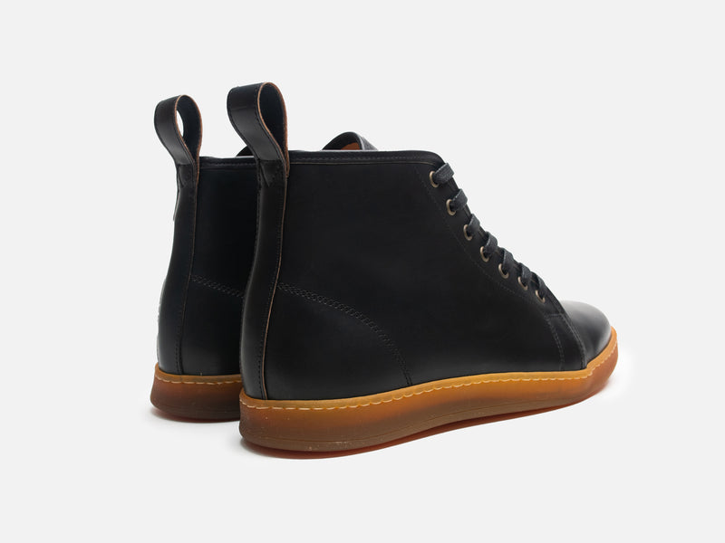 Rose Anvil X GORAL SMUGS High Top Sneaker 2.0 - Shell Cordovan Black