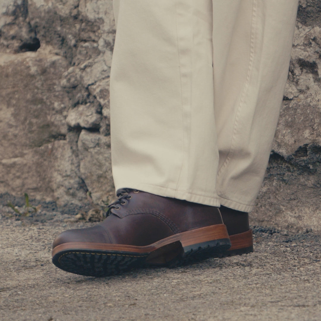 スカルボーン　パドロック CASTLETON Shoe - Horween Black Leather