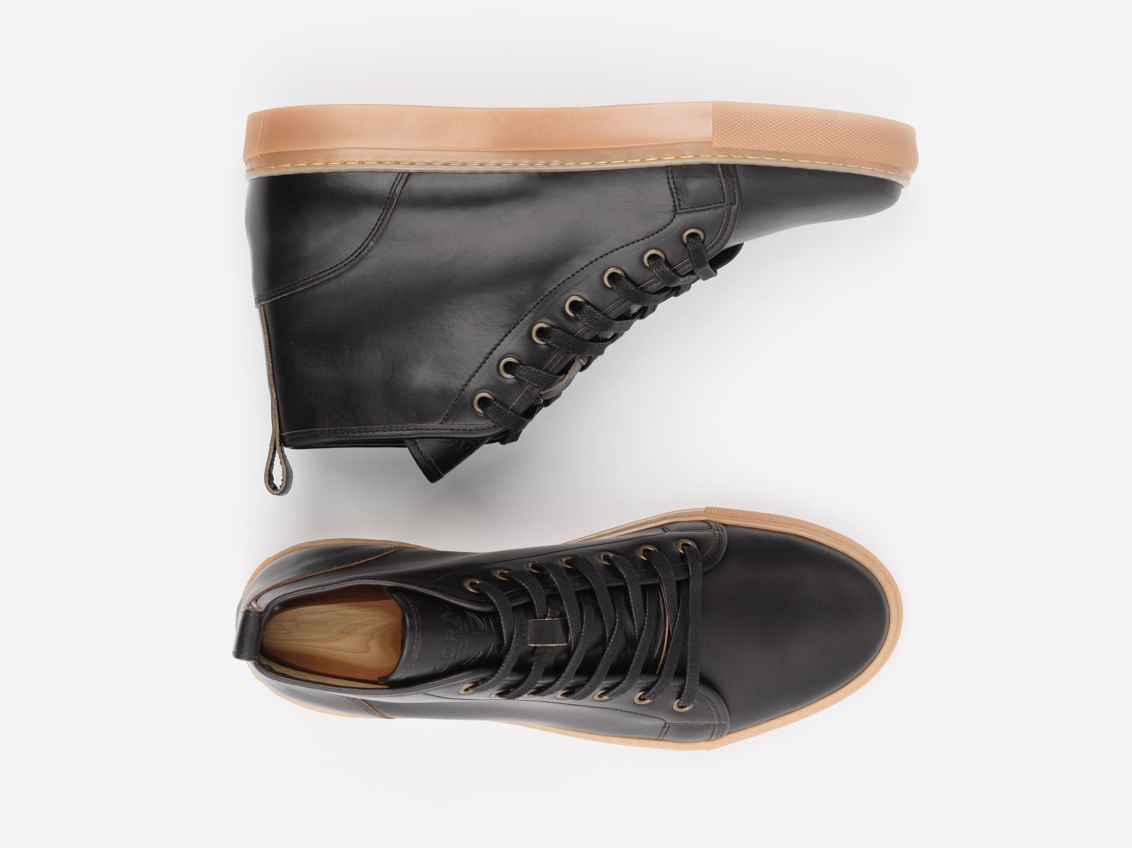 Rose Anvil X GORAL SMUGS High Top Sneaker 2.0 - Horween Black PRE-ORDER - GORAL 