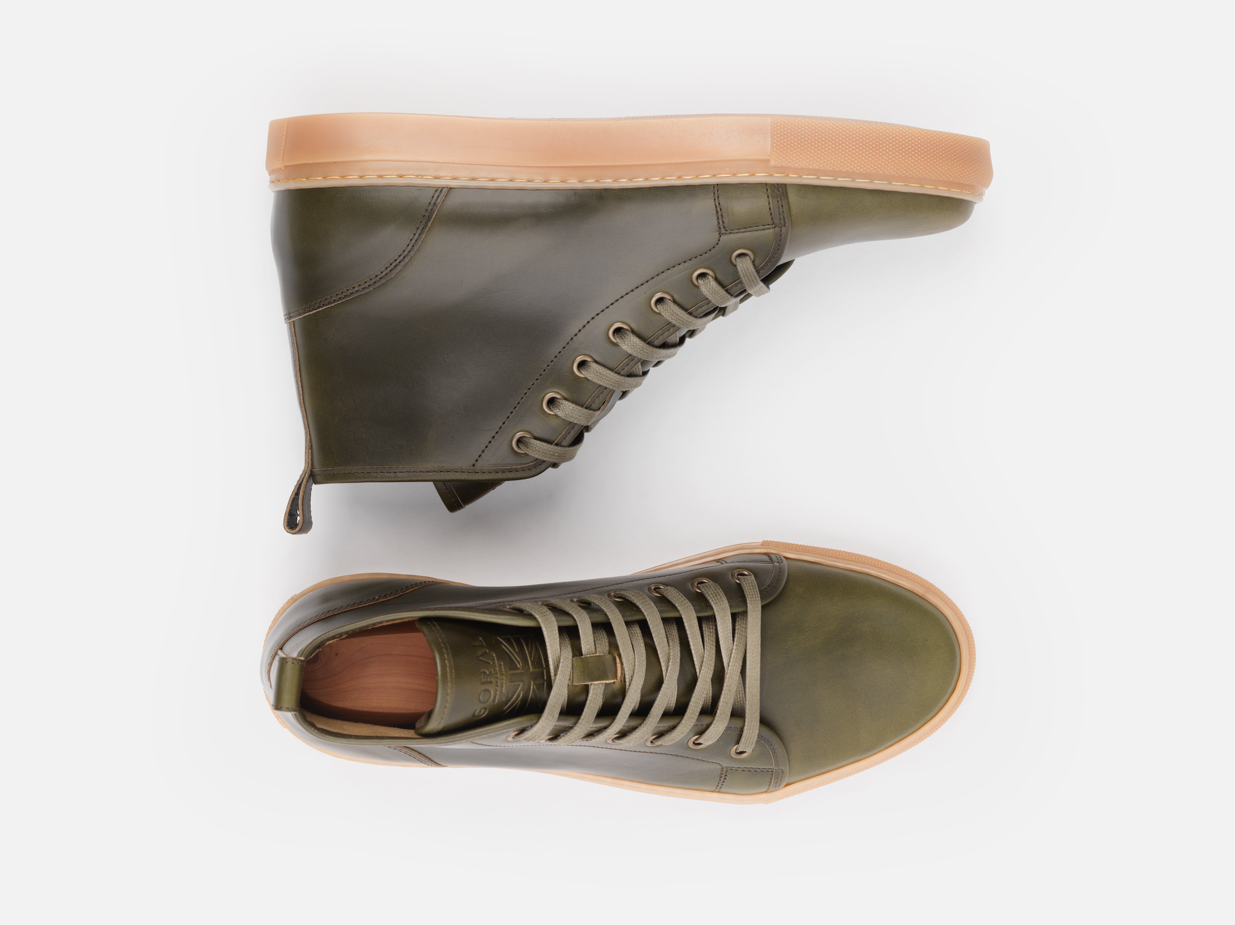 Rose Anvil X GORAL SMUGS High Top Sneaker 2.0 - Horween Forest PRE-ORDER - GORAL 